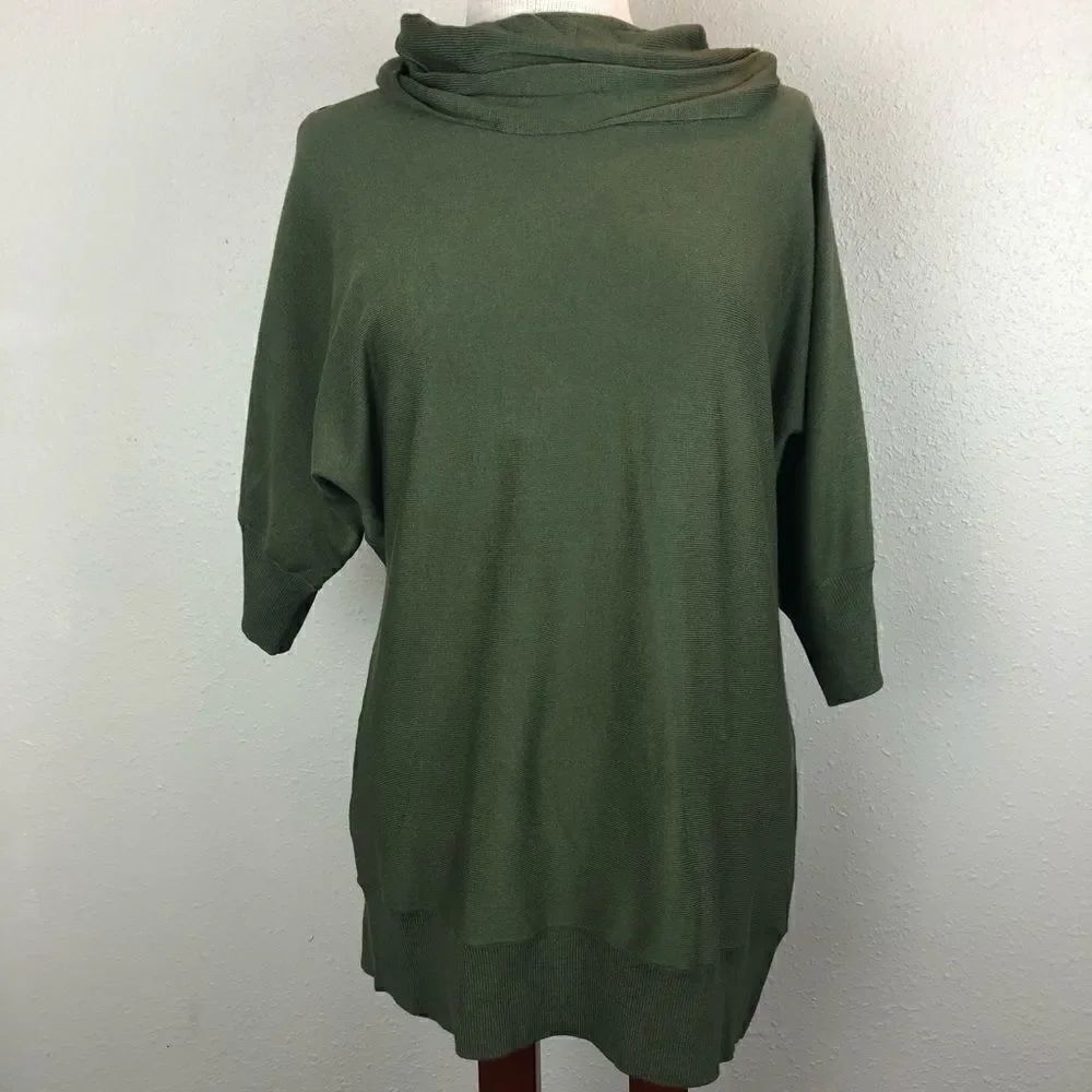 NWT Dress Barn Green Cowl Neck Sweater Size M